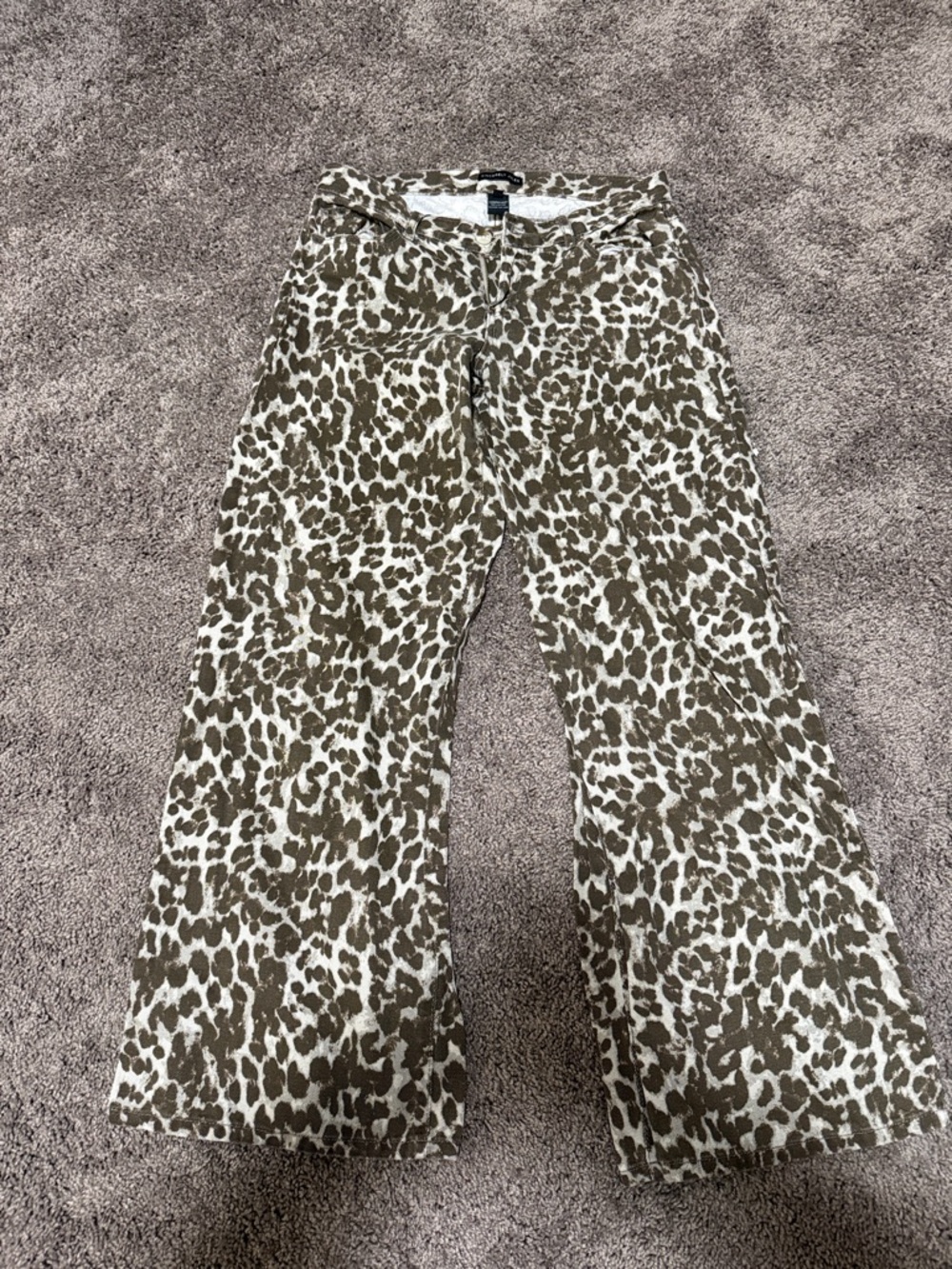Sincerely Jules Olive & Cream Leopard Print Pants